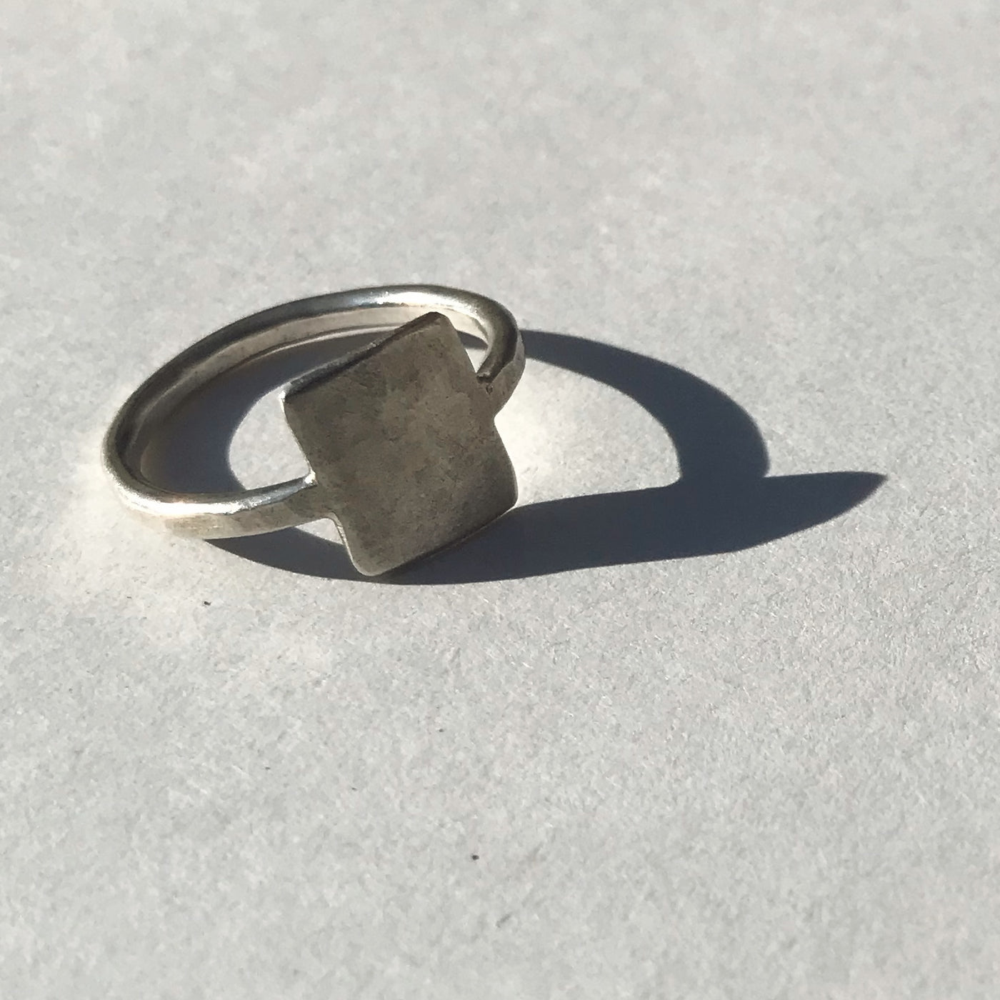 LITTLE SQUARE RING - 925 SILVER