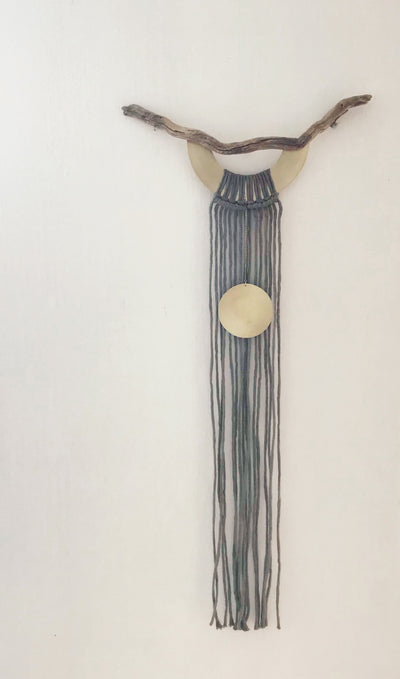 WALL HANGING // DRIFTWOOD, BRASS AND COTTON