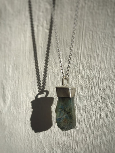 PENDANT LABRADORITE SET IN 925 SILVER