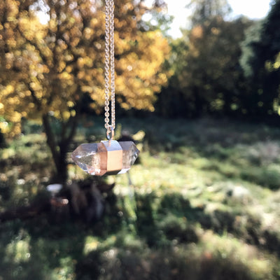 PENDANT SMOKY QUARTZ SET IN 925 SILVER