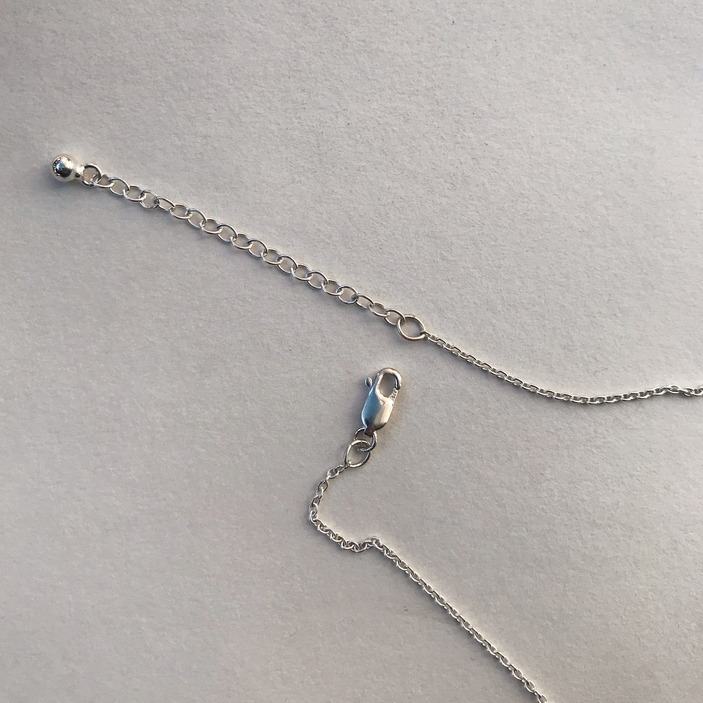 CRESCENT MOON & MOTHER OF PEARL NECKLACE - 925 SILVER