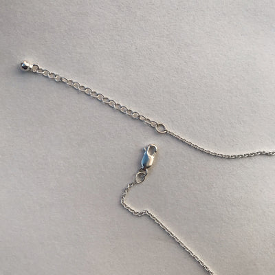 CRESCENT MOON & MOTHER OF PEARL NECKLACE - 925 SILVER