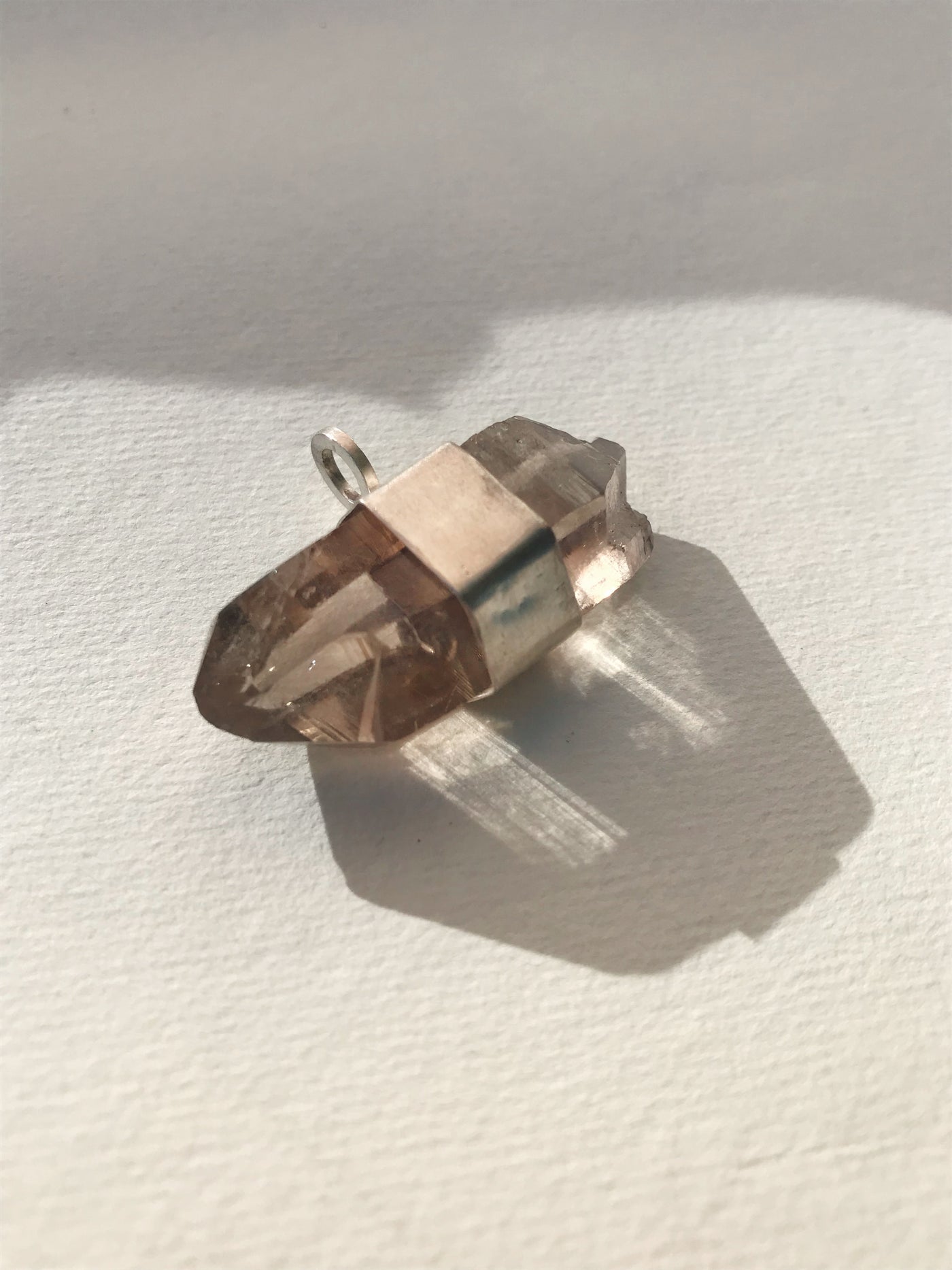 PENDANT SMOKY QUARTZ SET IN 925 SILVER