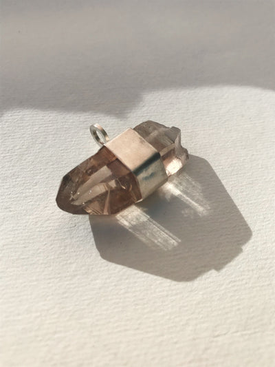 PENDANT SMOKY QUARTZ SET IN 925 SILVER
