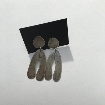 LET IT FLOW STUD PENDANT EARRINGS - 925 SILVER