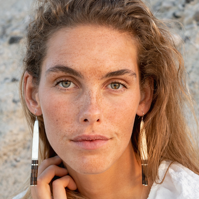 LONG EARRINGS ROOTS N1 - 925 RECYCLED SILVER