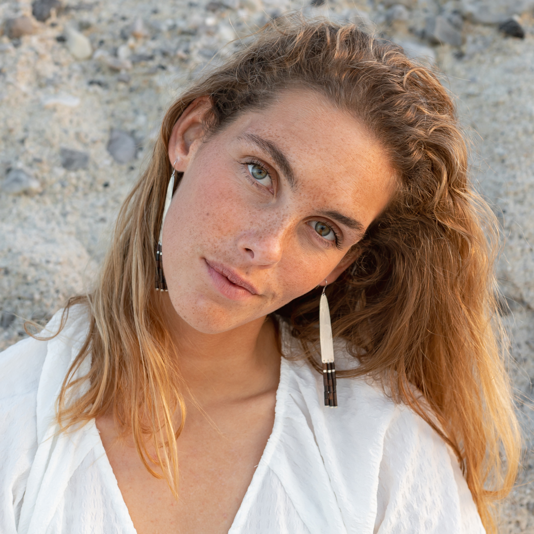 LONG EARRINGS ROOTS N1 - 925 RECYCLED SILVER